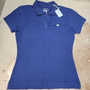 CASTAWAY NANTUCKET ISLAND SLIM FIT POLO WOMEN'S LARGE ROYAL BLUE